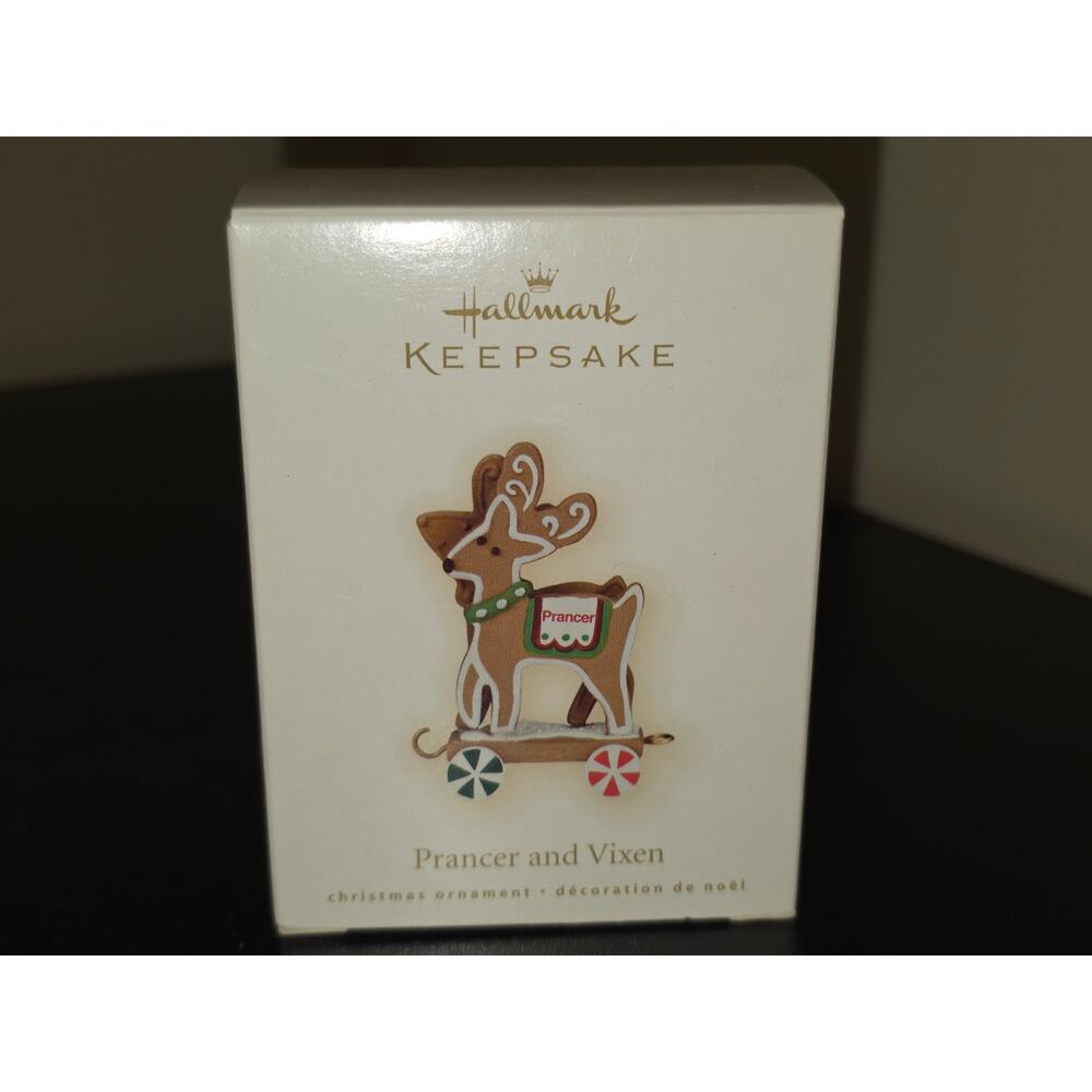 Hallmark Keepsake Ornament Prancer And Vixen Reindeer Christmas Tree 2009